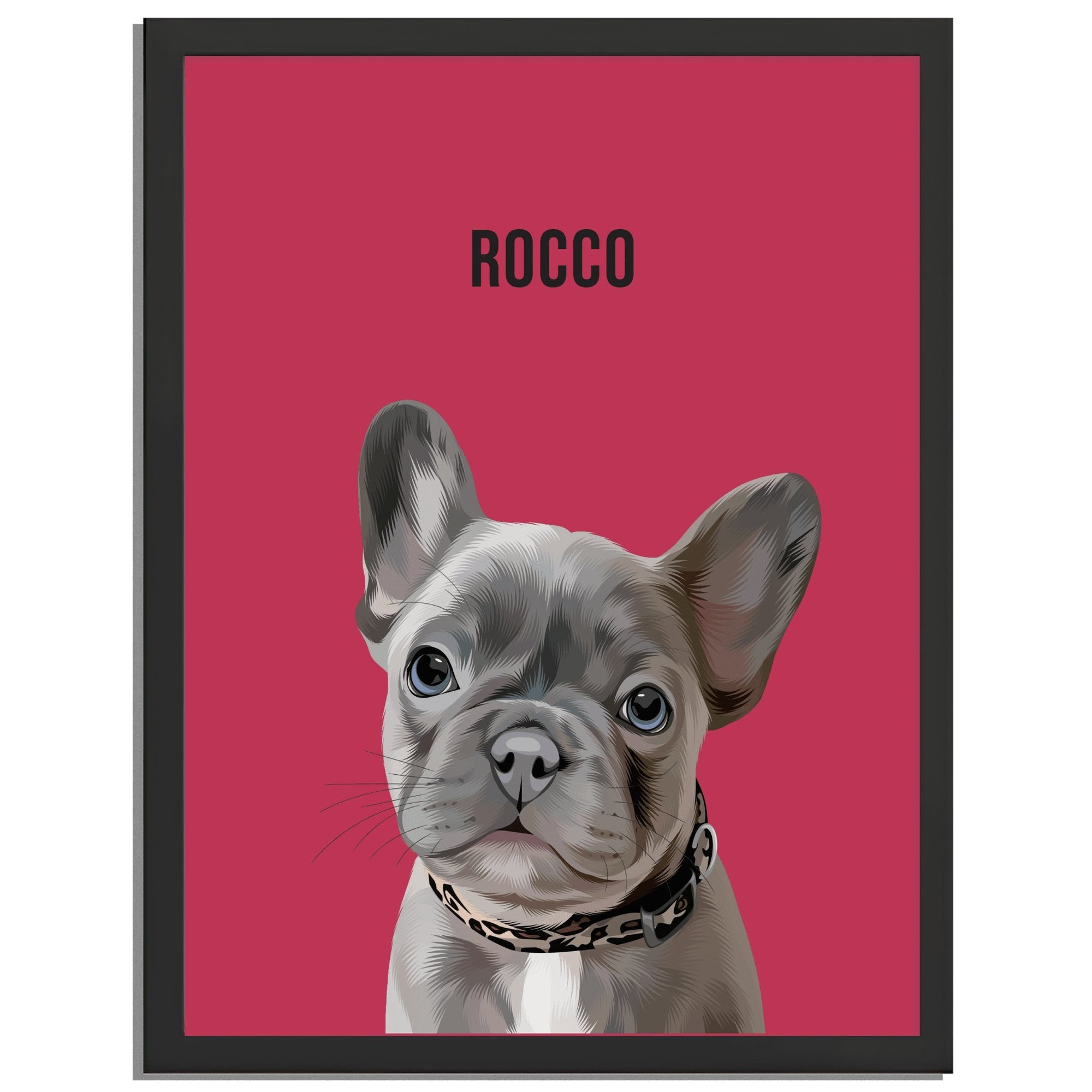 OPTIMIZE_BACKUP_PRODUCT_One Pet Custom Portrait in a Frame, intricately designed and personalized, featuring a high-quality print of a pet in a stylish and decorative frame, ideal for home decor.