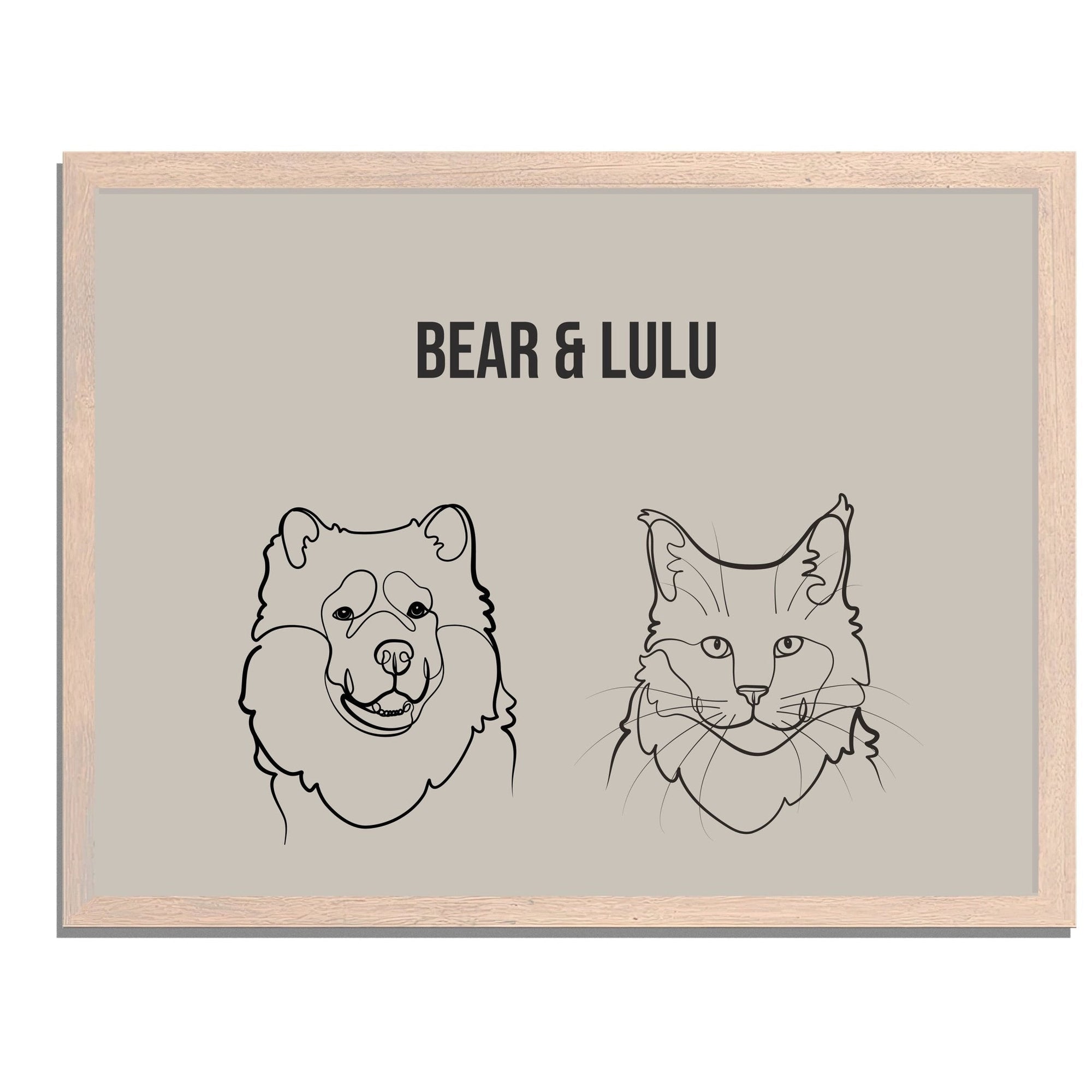 OPTIMIZE_BACKUP_PRODUCT_TWO Pet Portrait (Framed) - PET SKETCH STUDIO